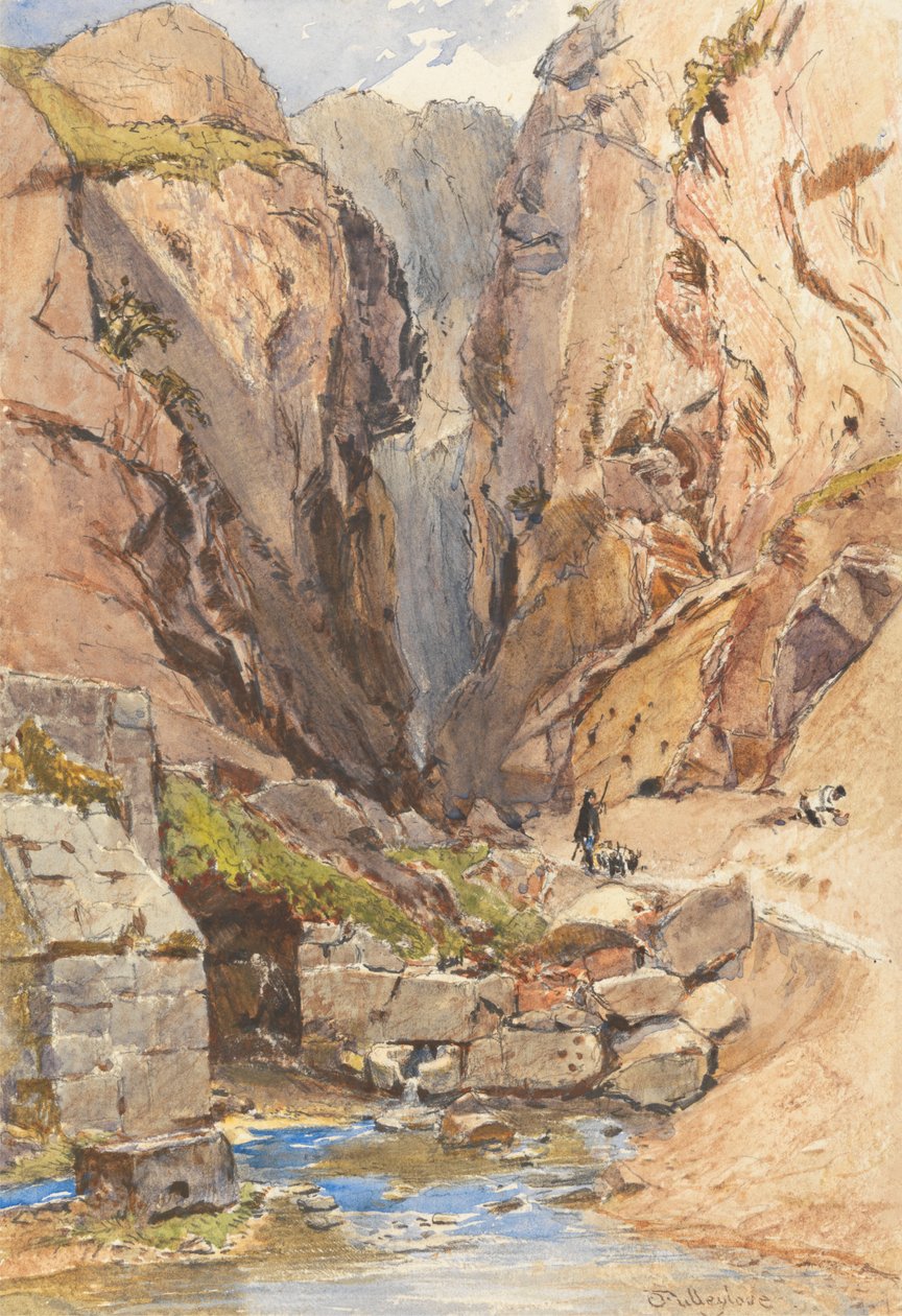 La fonte Castalia, Delfi da John Fulleylove
