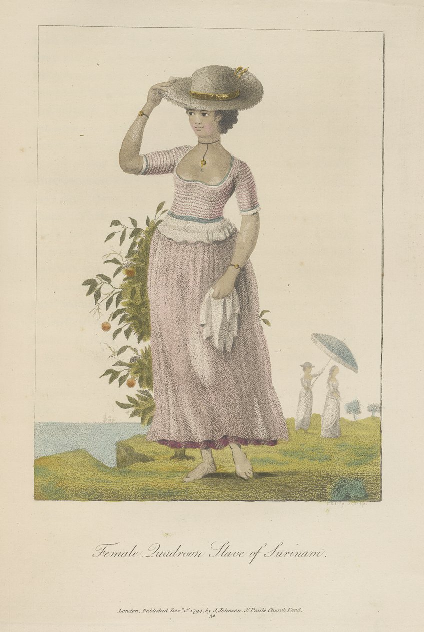 Schiava quadroon del Suriname da John Gabriel Stedman