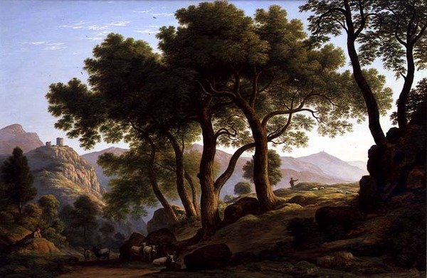 Paesaggio boscoso romantico da John Glover