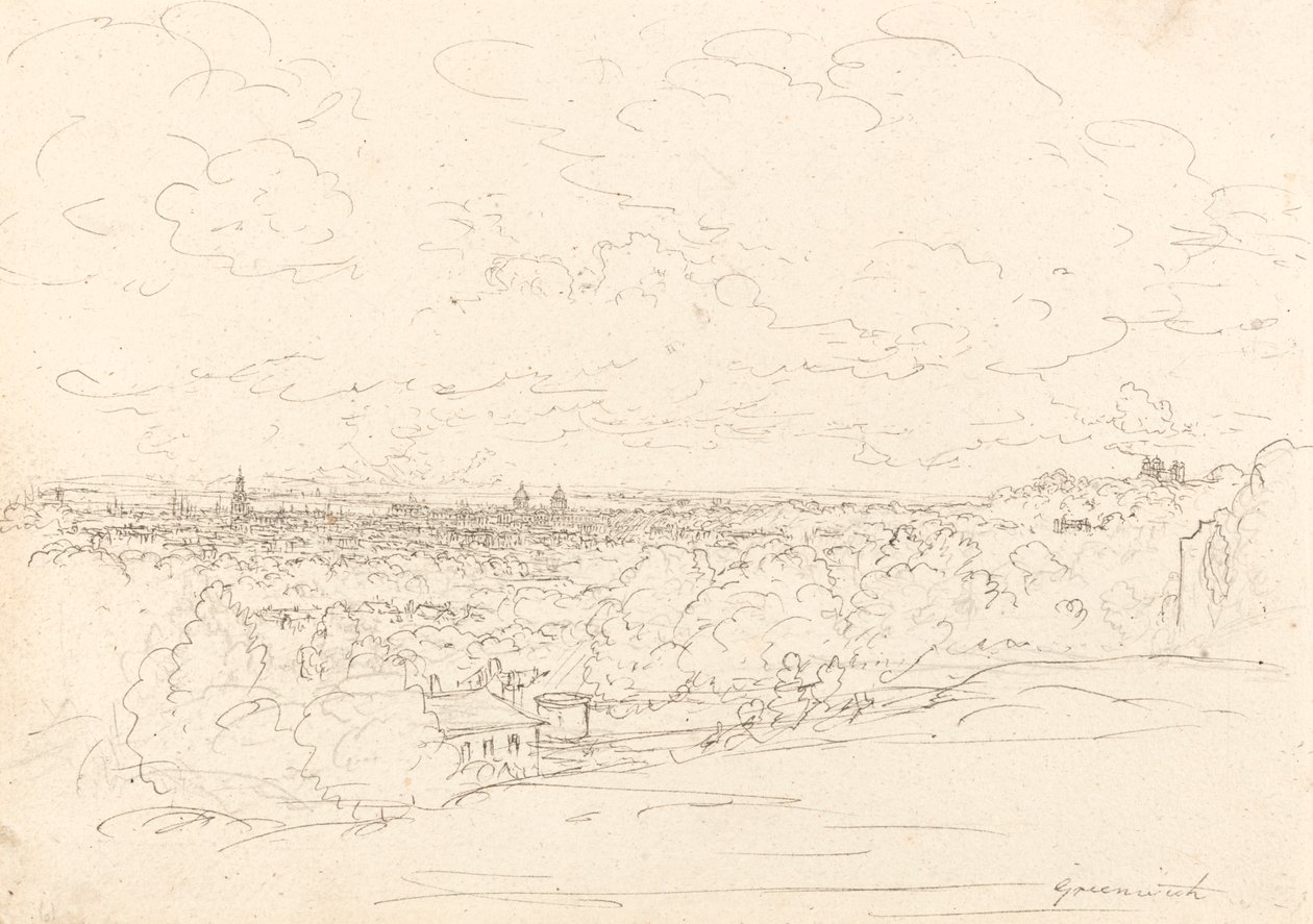 Vista distante di Greenwich da John Glover