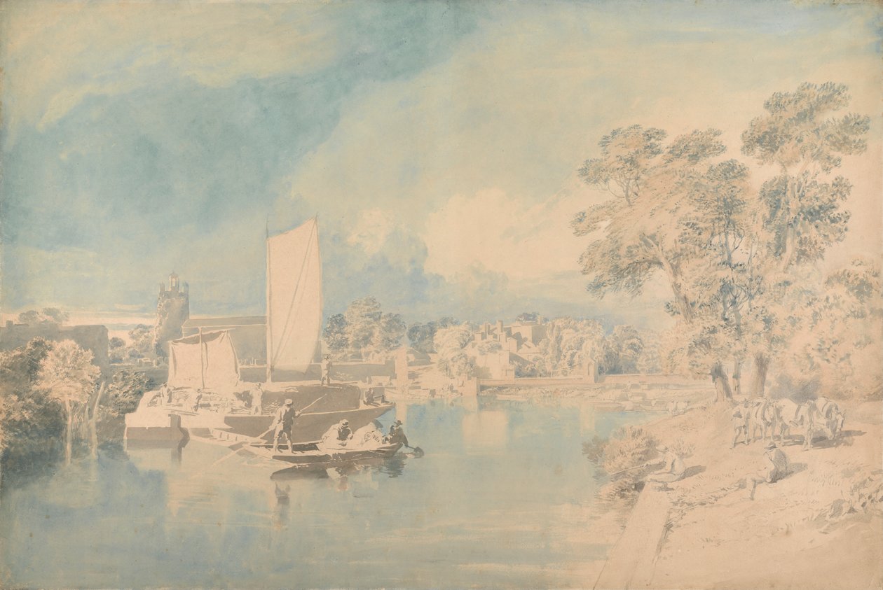 Il Tamigi a Isleworth da John Glover