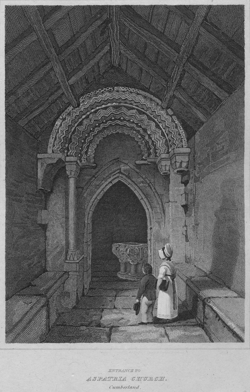 Ingresso alla Chiesa di Aspatria, Cumberland, 1814 da John Greig