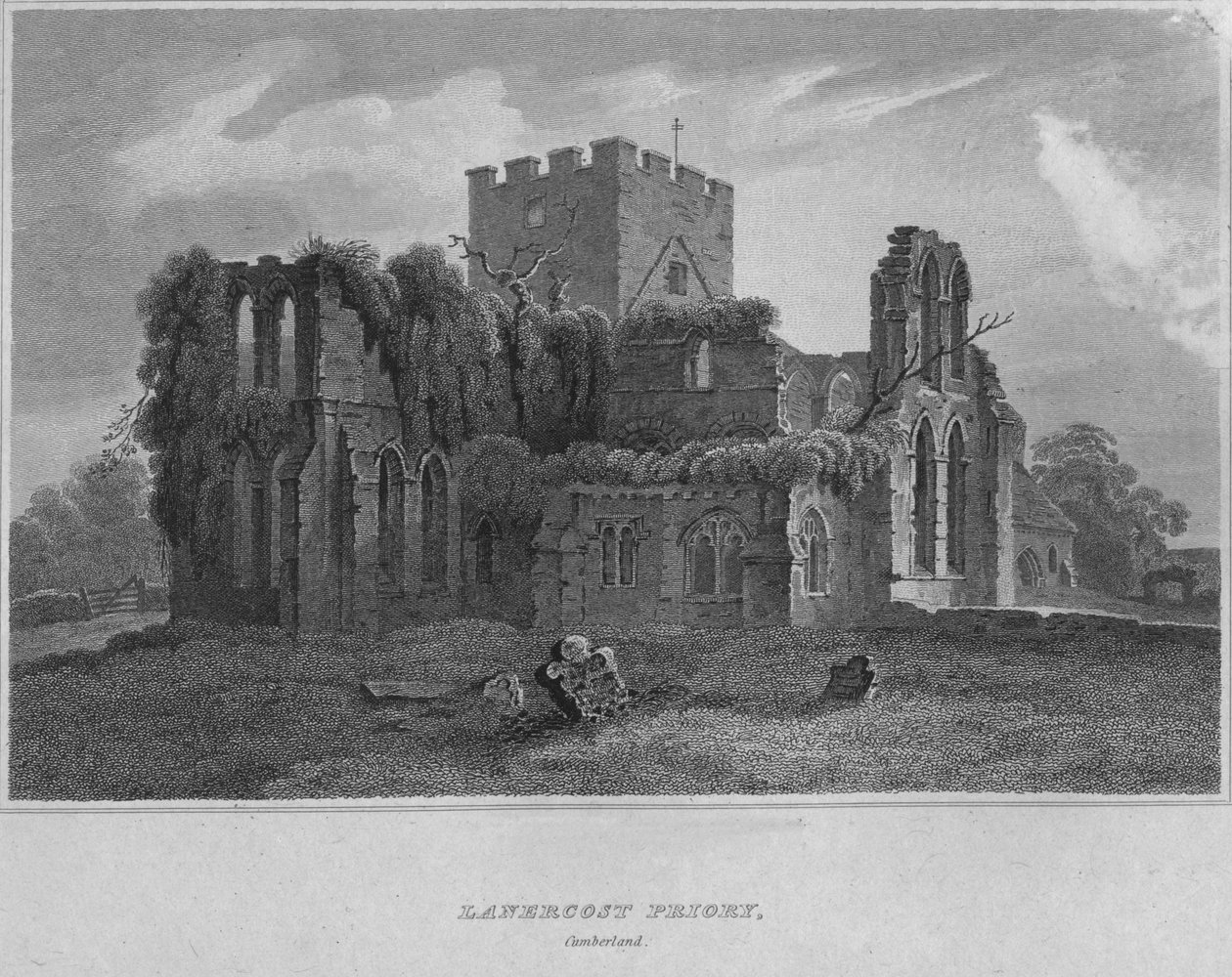 Priorato di Lanercost, Cumberland, 1814 da John Greig
