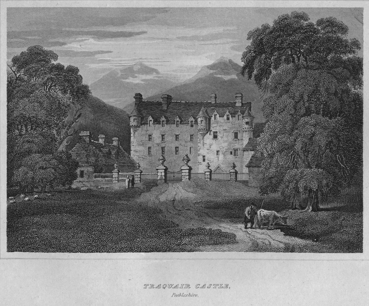 Castello di Traquair, Peebleshire, 1814 da John Greig