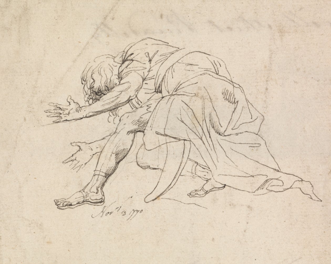 Un uomo in ginocchio da John Hamilton Mortimer