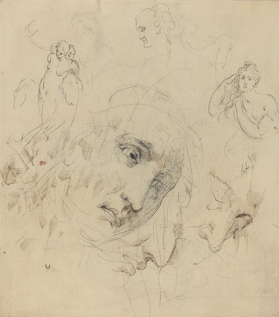 Studi con Volto Femminile Centrale da John Hamilton Mortimer