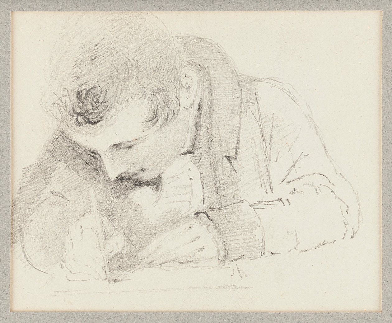 Uomo che scrive, 1825 da John Harden