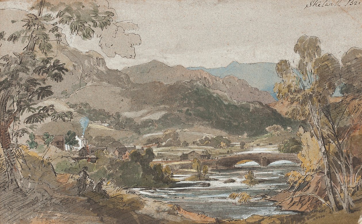 Ponte di Skelwith, 1812 da John Harden