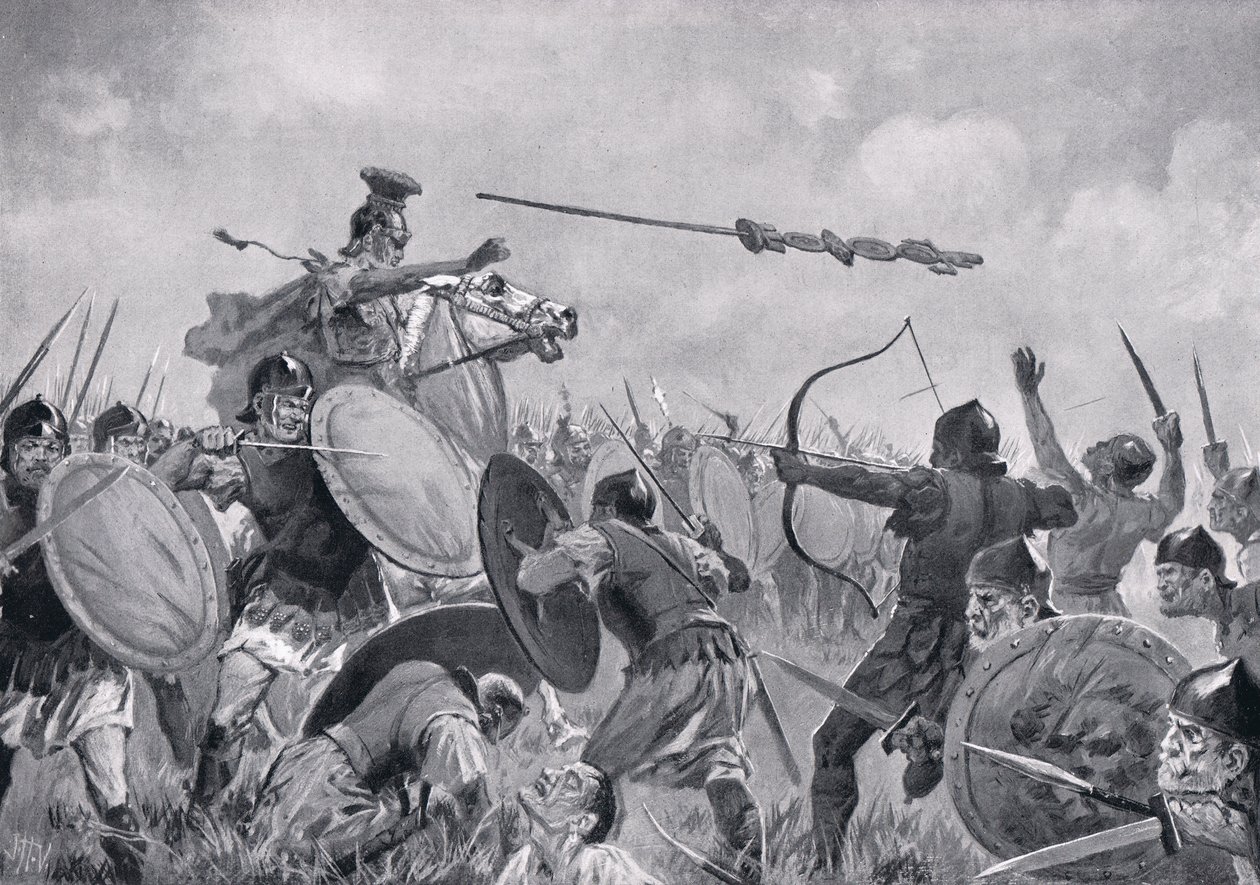 Una battaglia romana con i Volsci da John Harris Valda