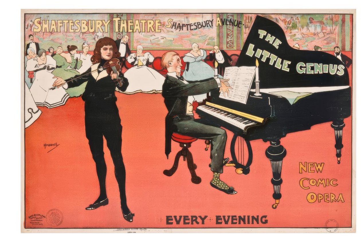 "Shaftesbury Theatre" / J. Hassall / Poster, 1896 da John Hassall