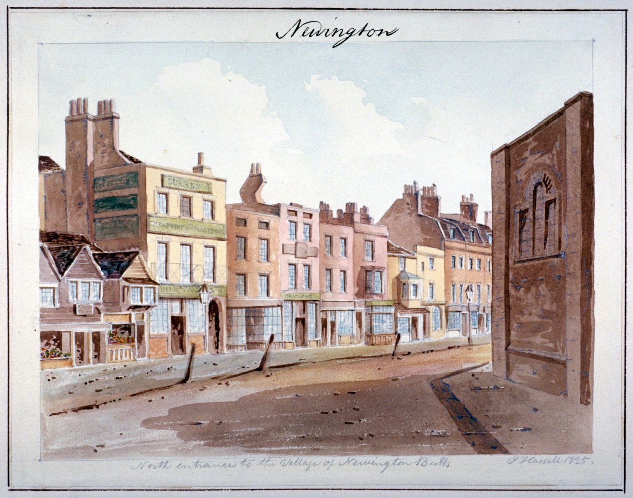 Newington, Southwark, Londra, 1825 da John Hassell