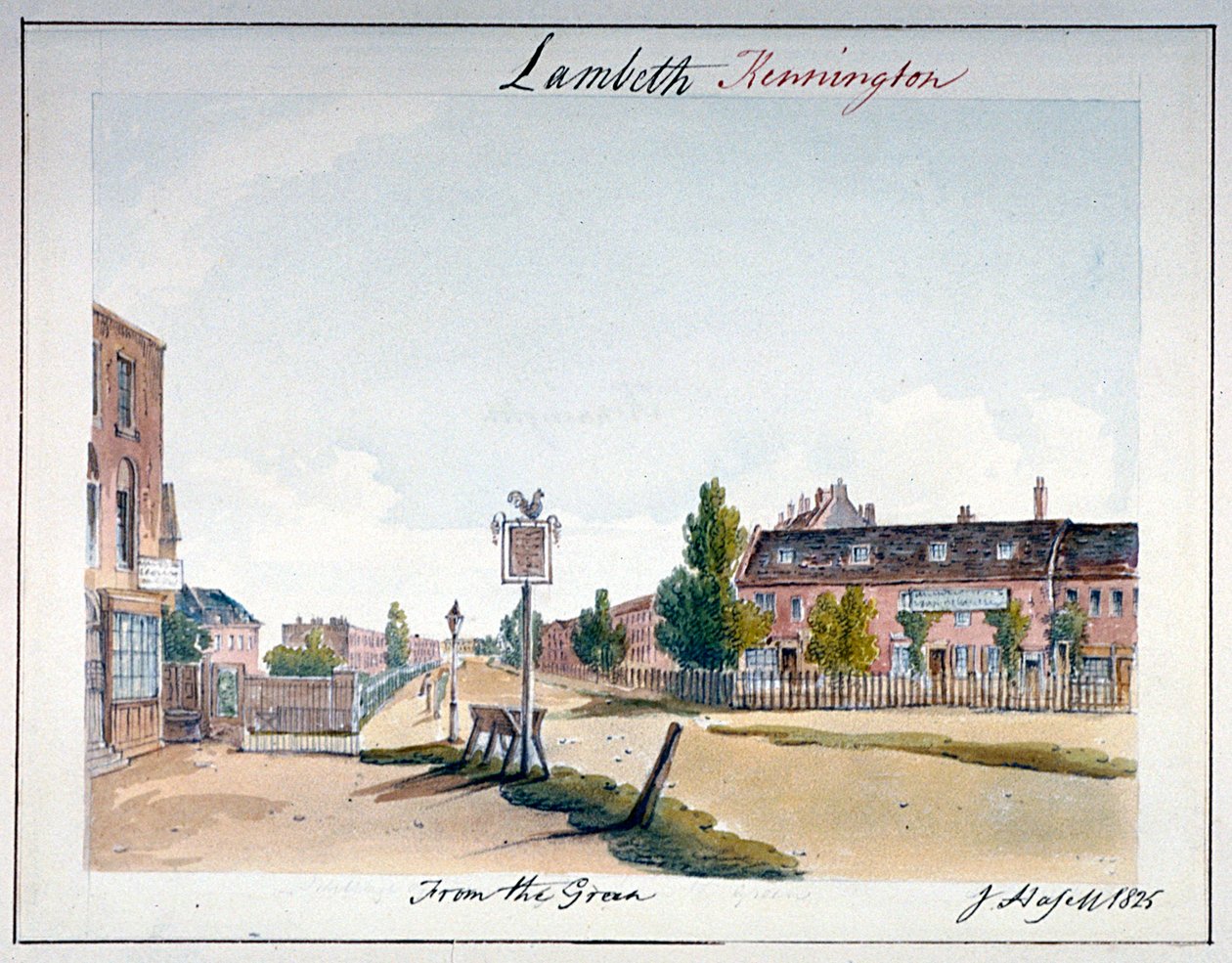 Veduta di Kennington, Lambeth, Londra, 1825 da John Hassell