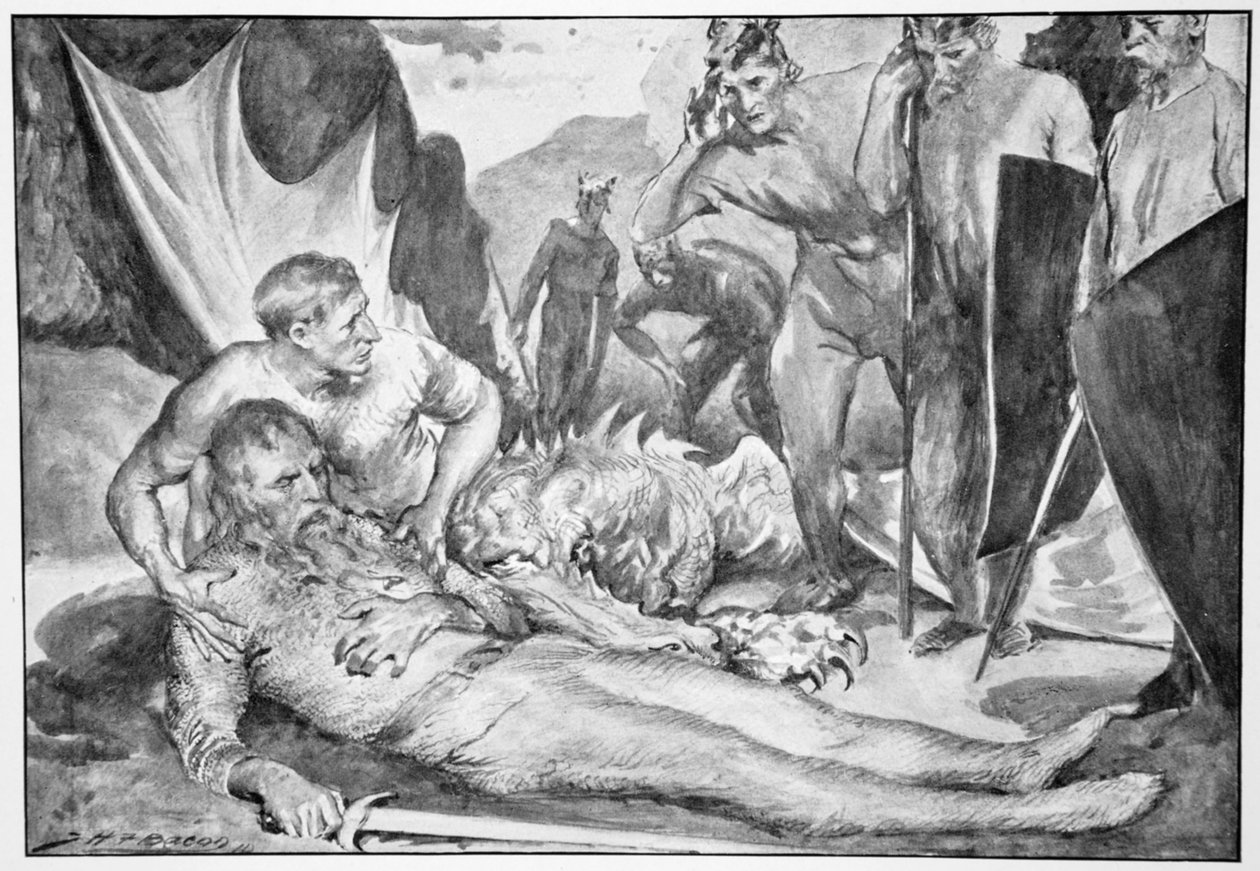 La morte di Beowulf da John Henry Frederick Bacon