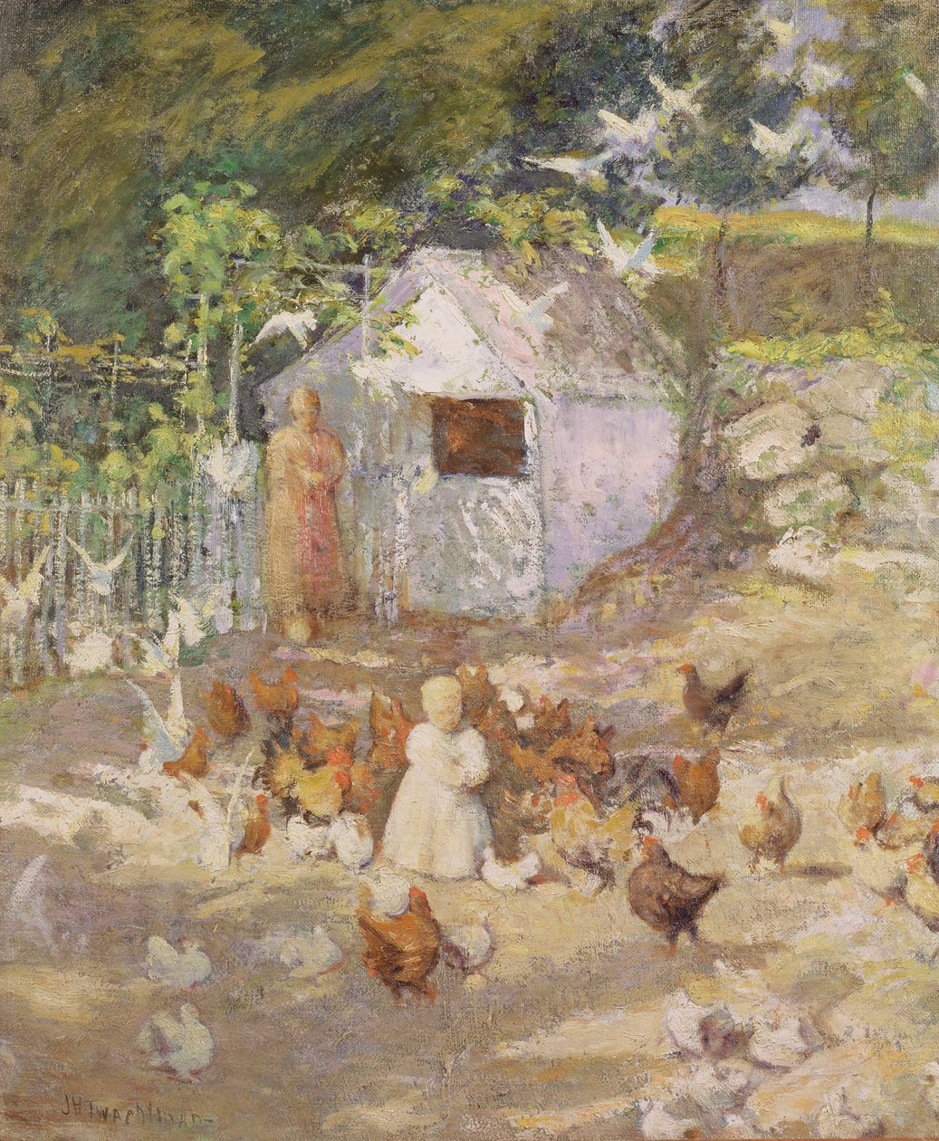 Cortile della fattoria, c.1890-1900 da John Henry Twachtman