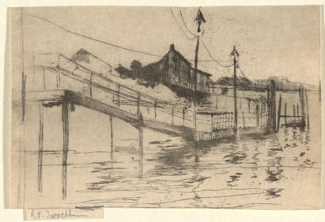 Scena sul molo da John Henry Twachtman