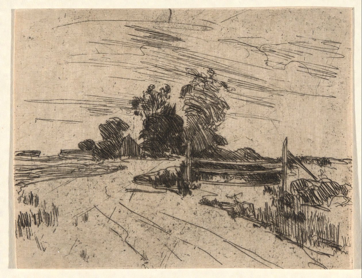 Strada con recinto da John Henry Twachtman