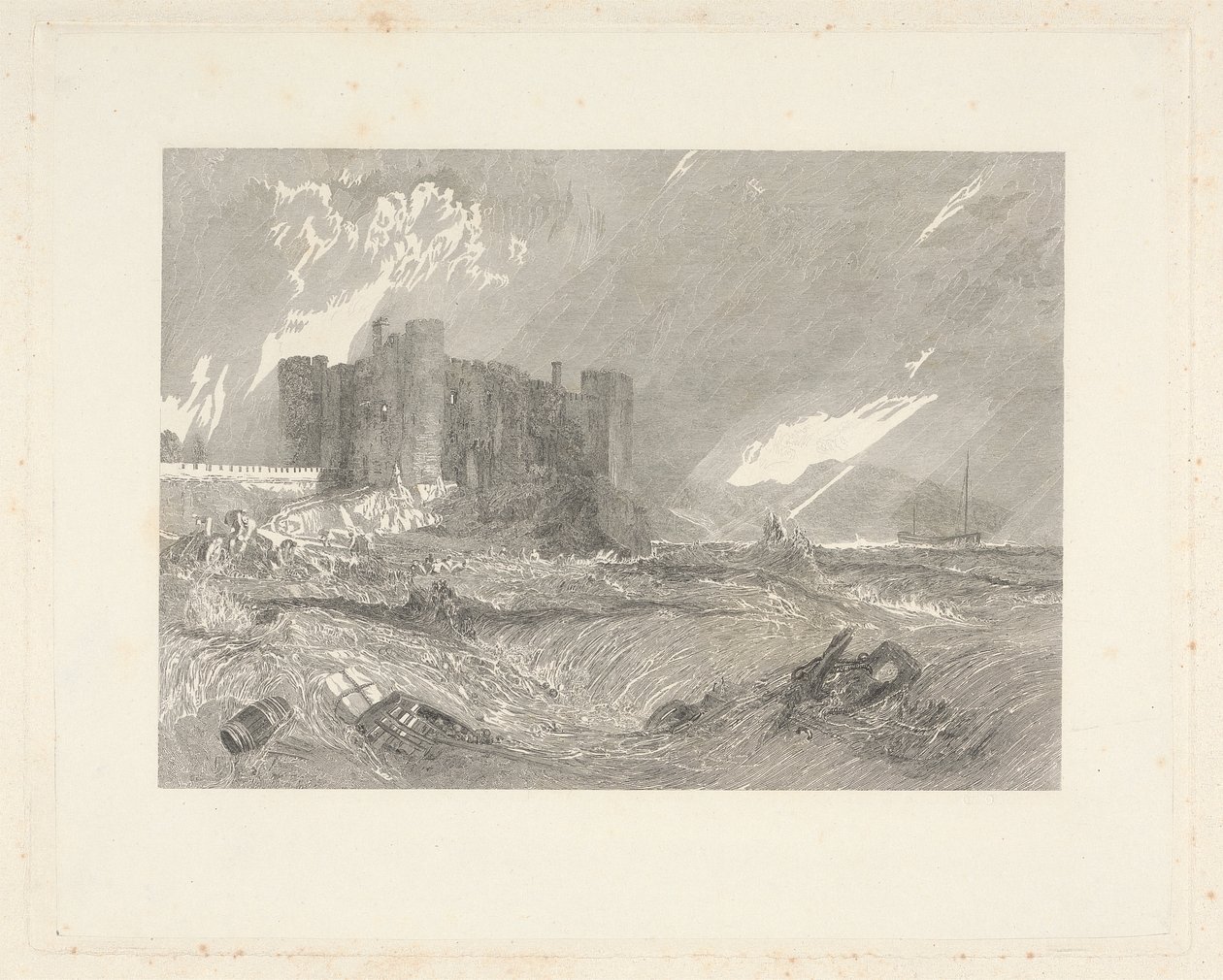 Castello di Laugharne, Caermarthenshire da John Horsburgh