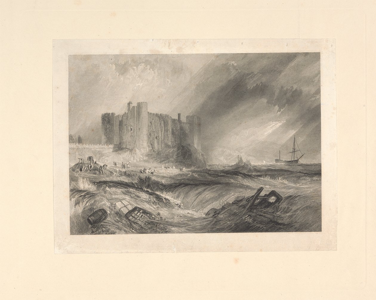 Castello di Laugharne, Caermarthenshire da John Horsburgh