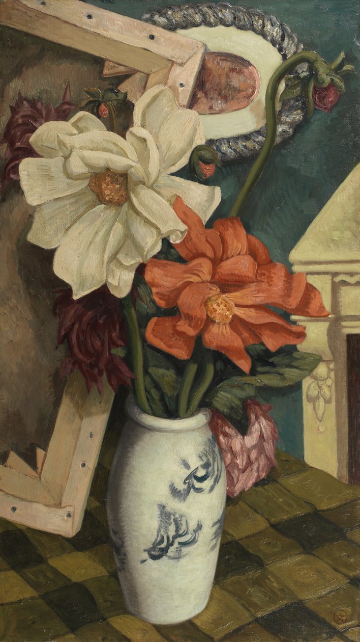 Natura morta con dalie da John Joseph Wardell Power