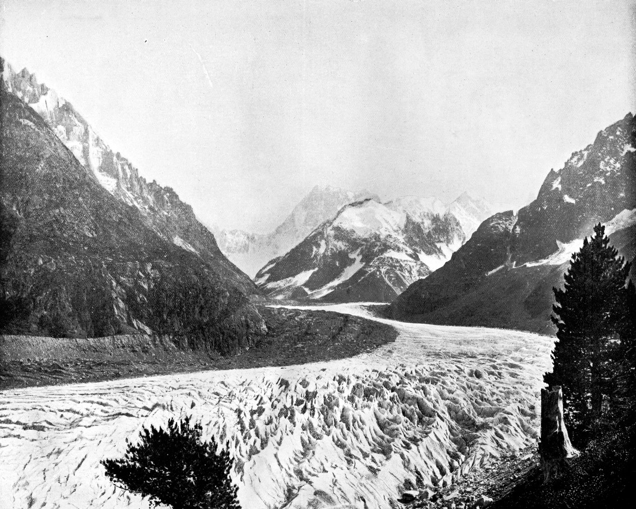 La Mer de Glace, Svizzera, 1893 da John L. Stoddard