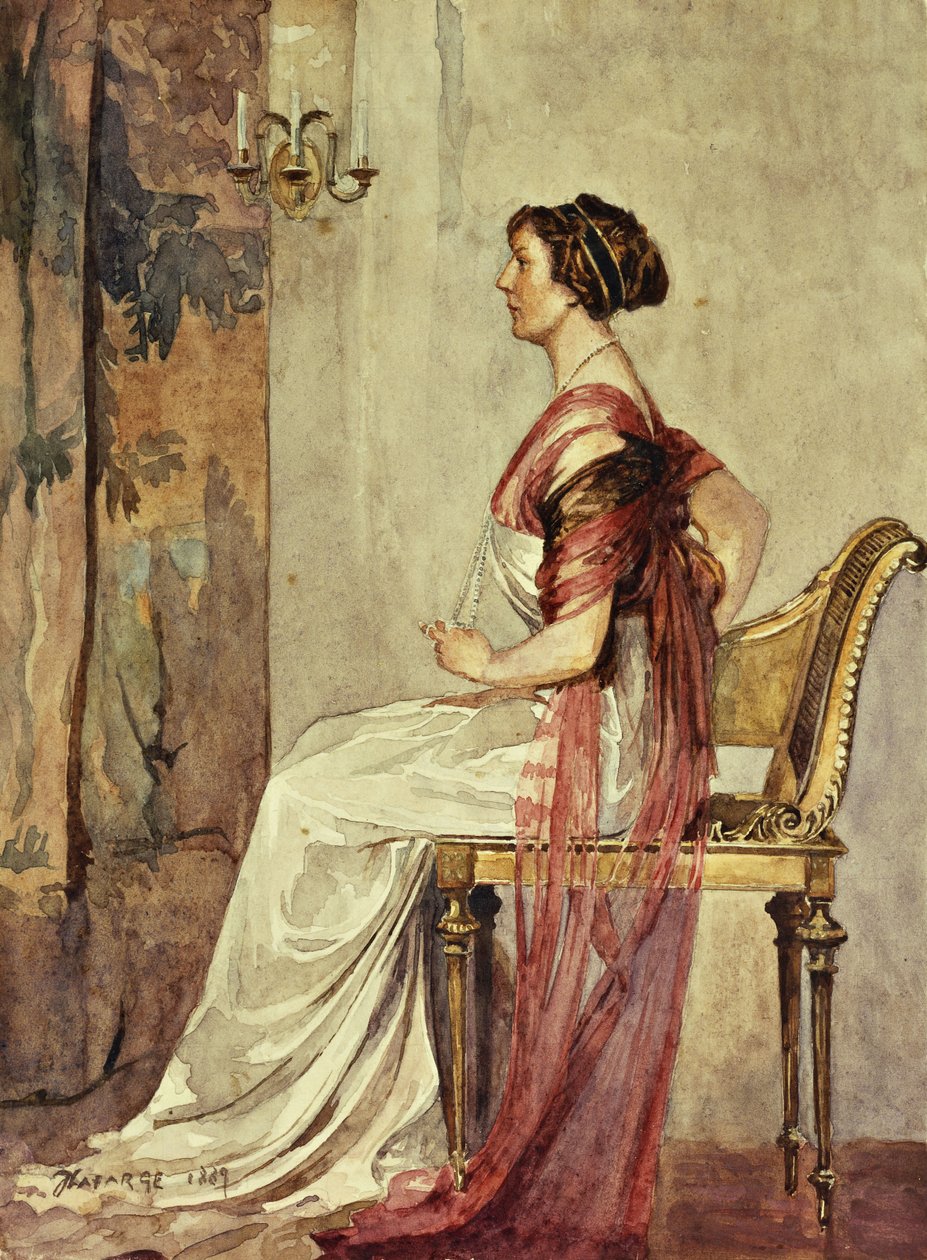 Donna Seduta da John La Farge or Lafarge