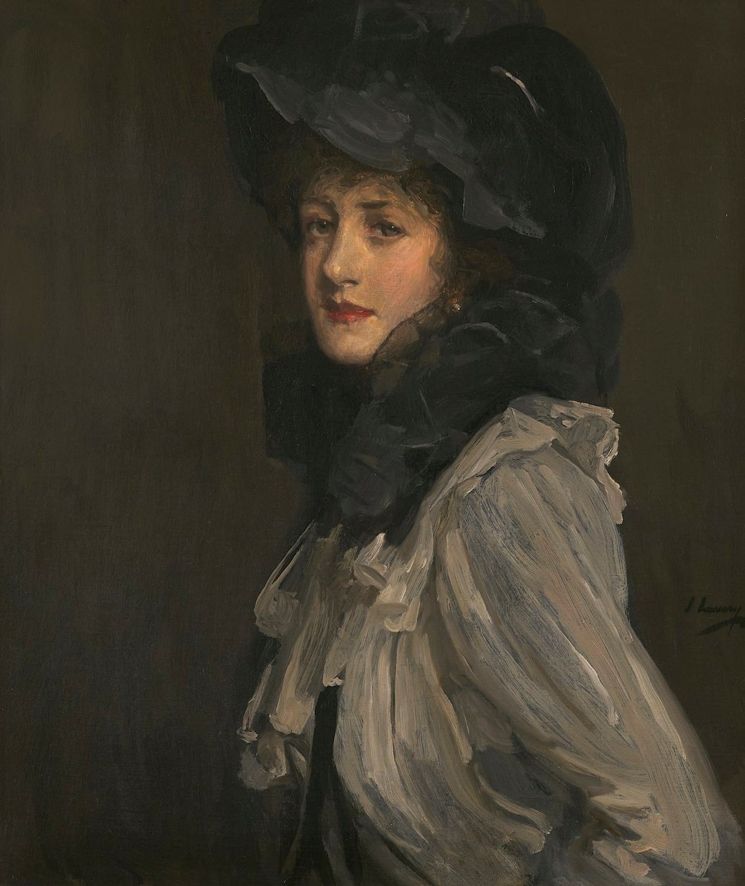 Signora in grigio e nero da John Lavery