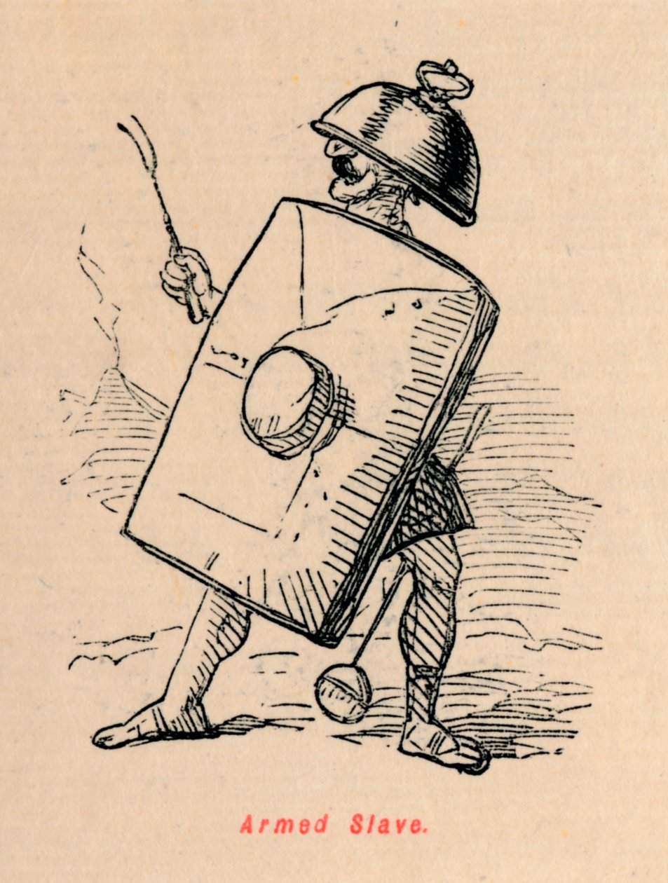 Schiavo armato, 1852 da John Leech