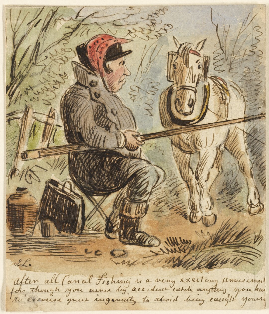 Pesca nel canale da John Leech