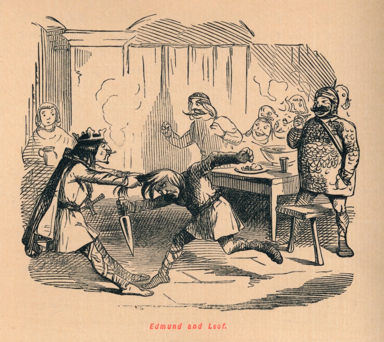 Edmund e Leof, c1860 da John Leech