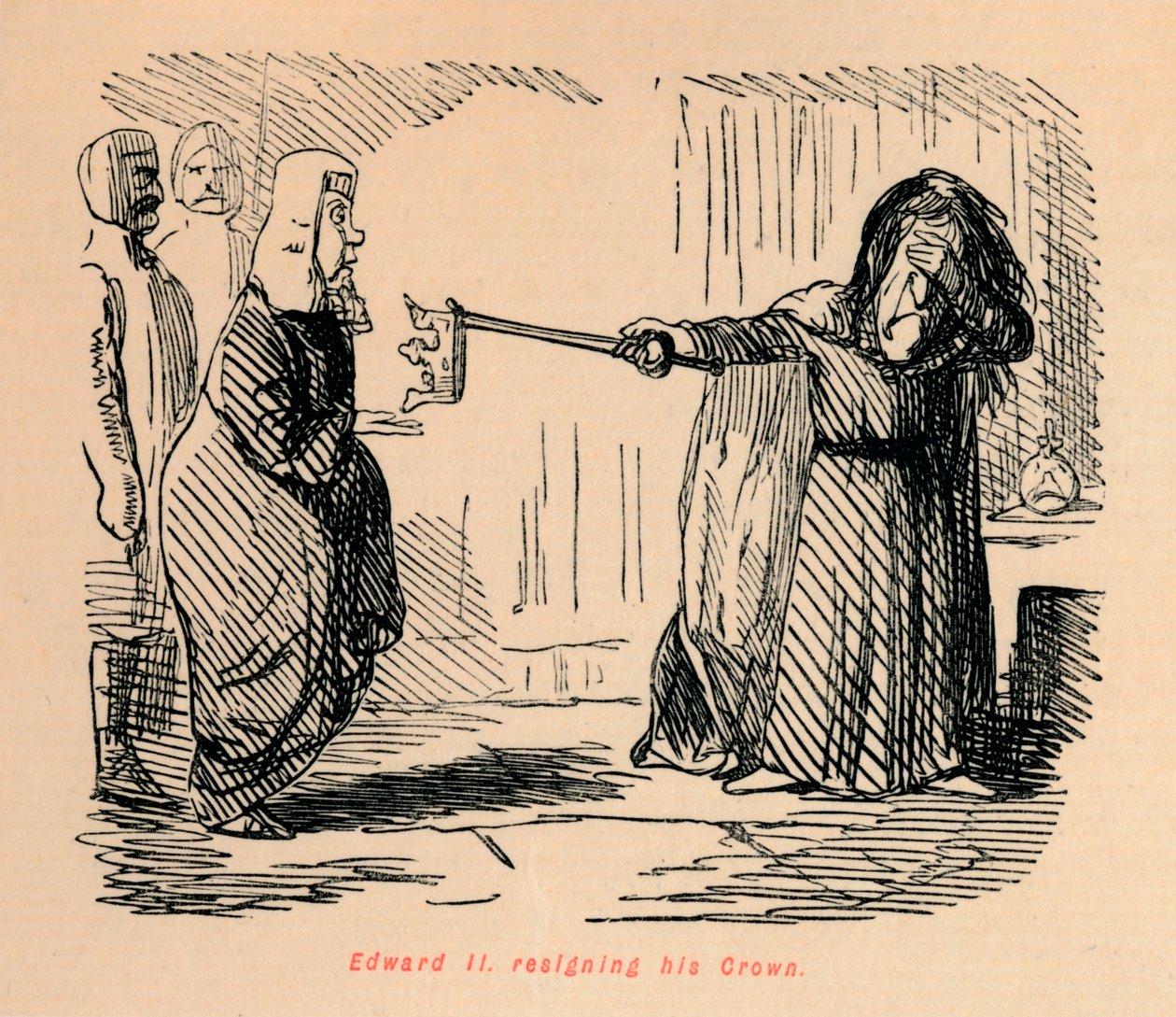 Edoardo II che abdica, c1860 da John Leech