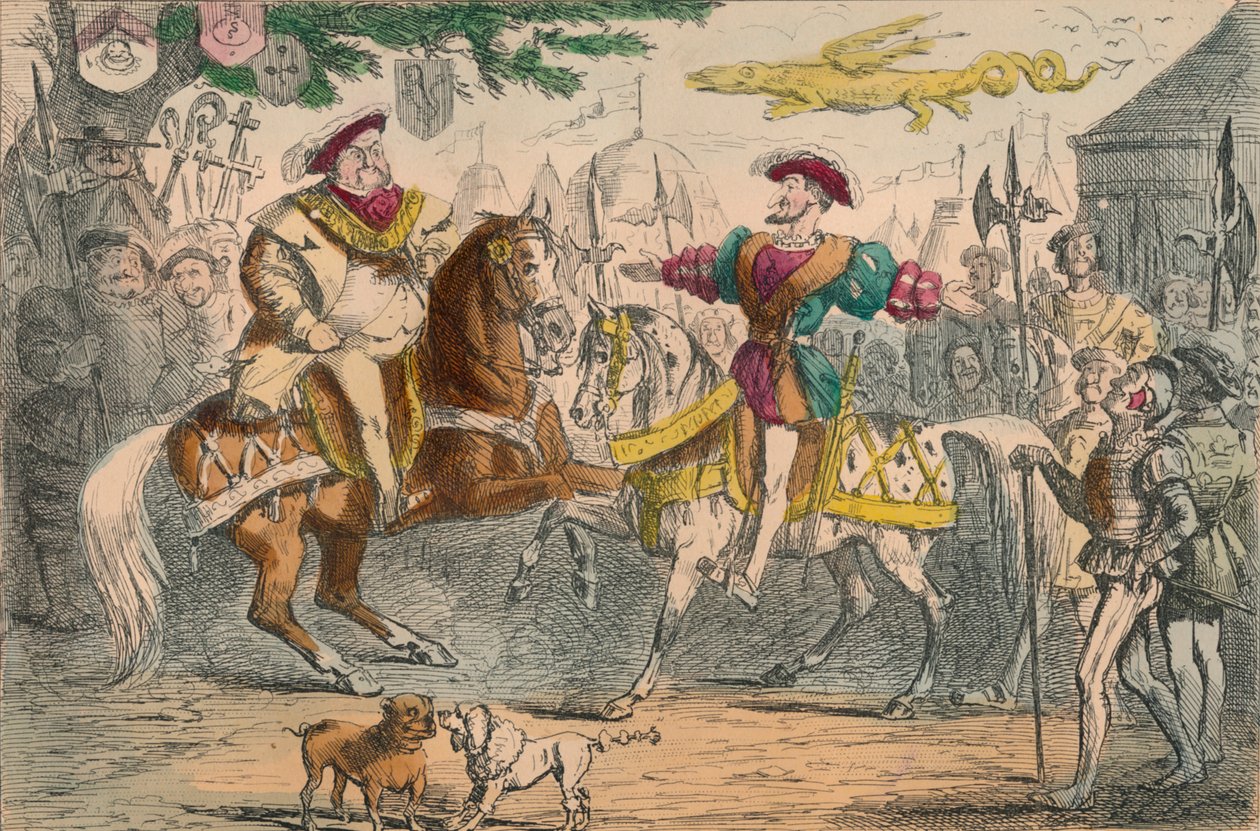 Enrico VIII incontra Francesco I da John Leech