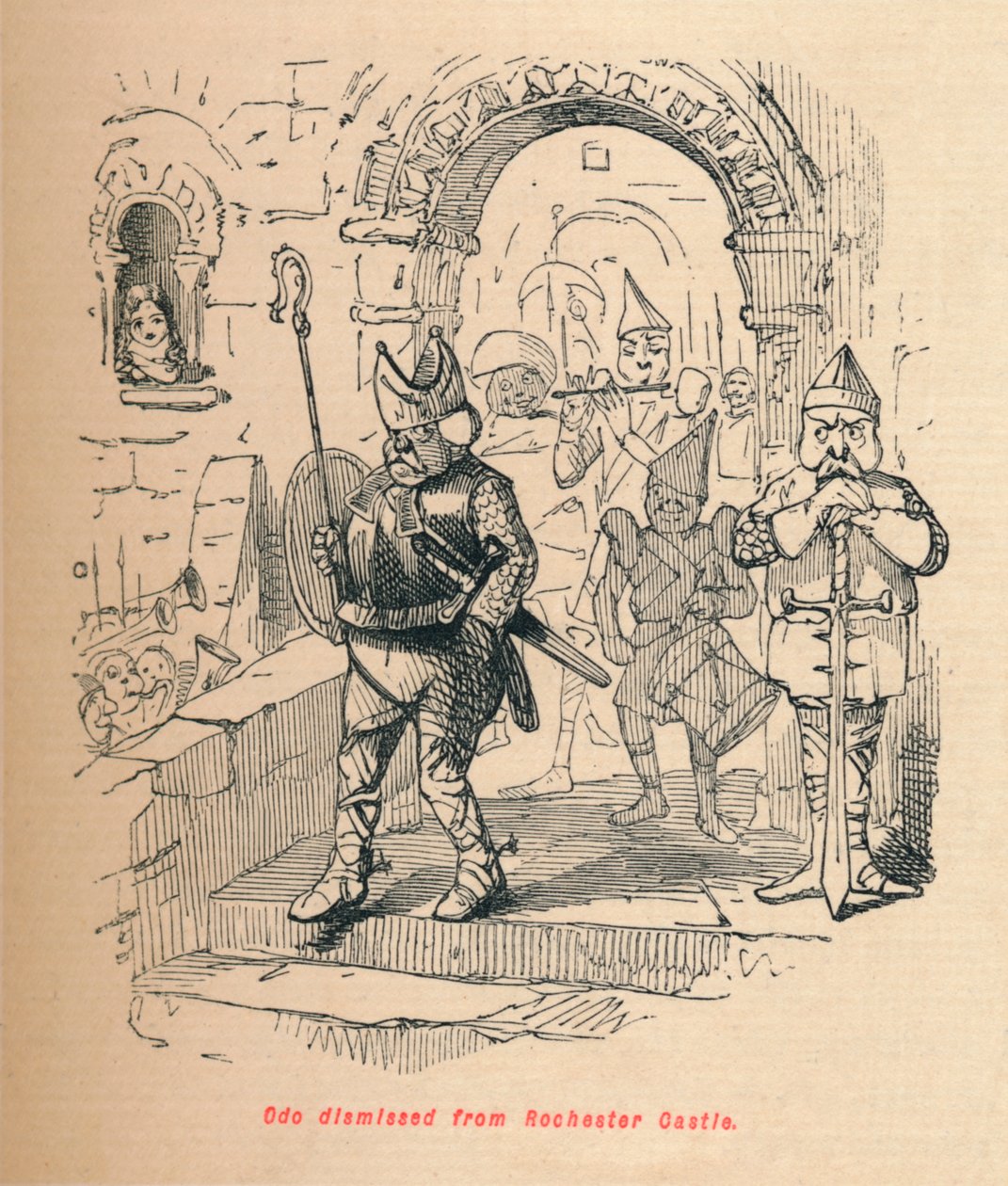 Odo cacciato dal Castello di Rochester, c1860 da John Leech