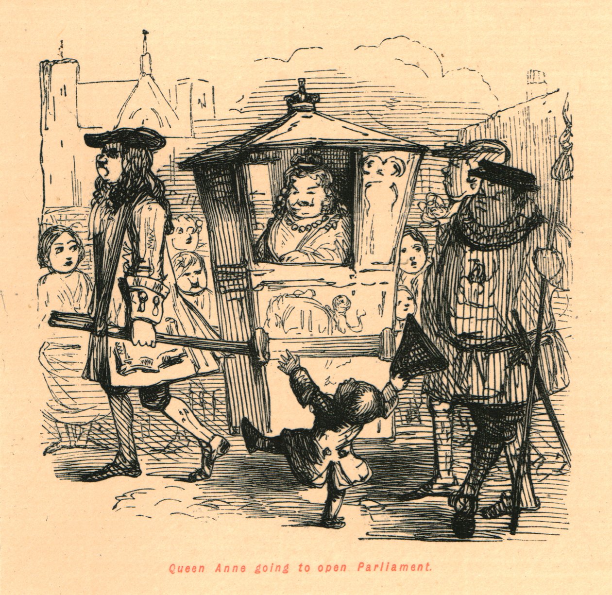 La regina Anna va ad aprire il Parlamento, 1897 da John Leech
