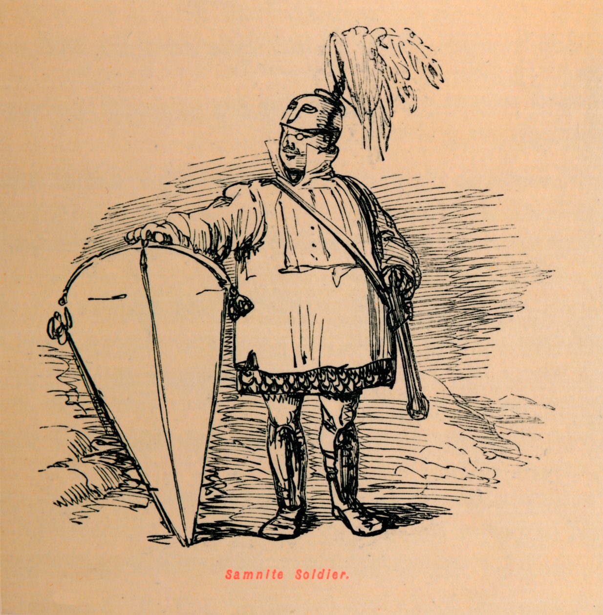 Soldato Sannita, 1852 da John Leech