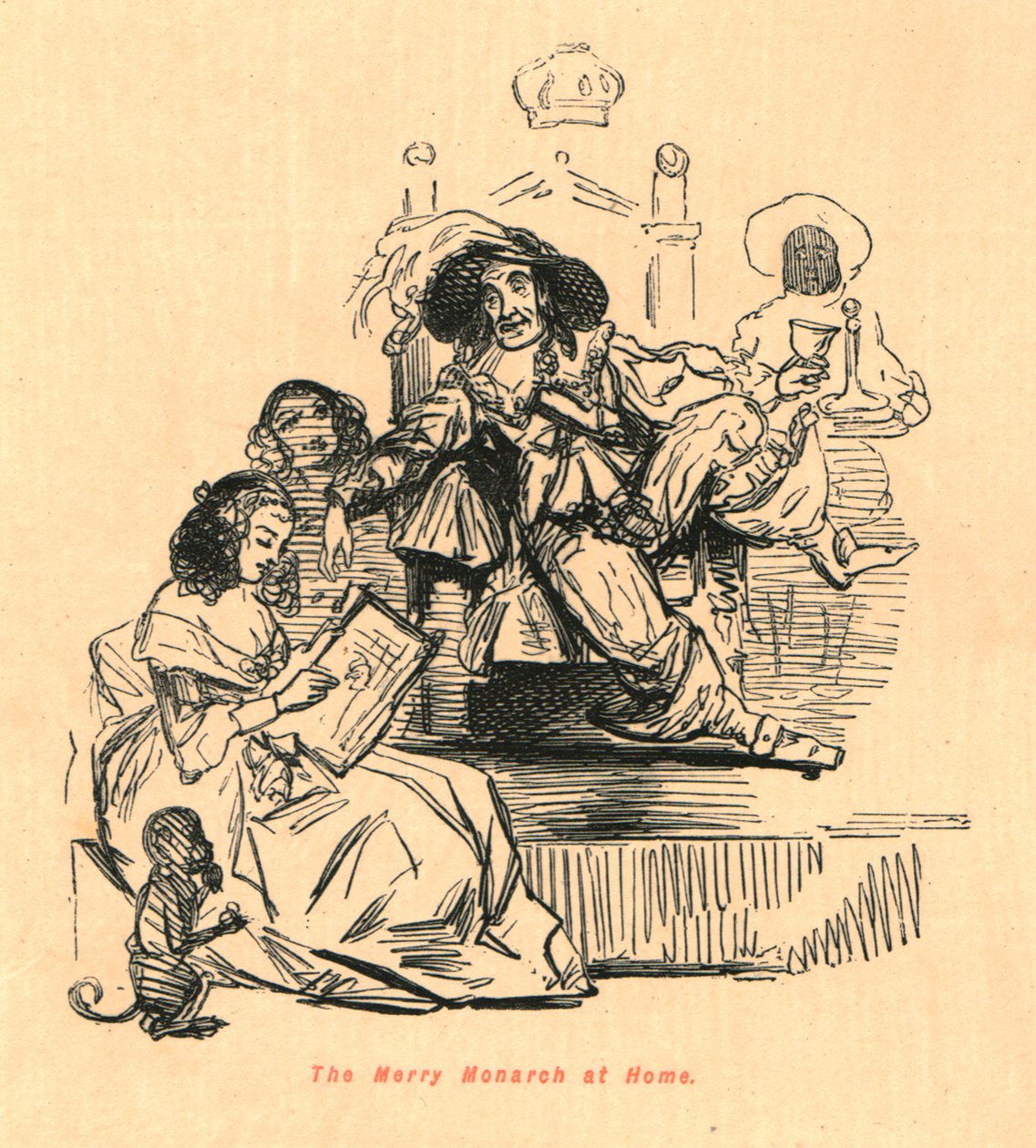 Il monarca allegro a casa, 1897 da John Leech