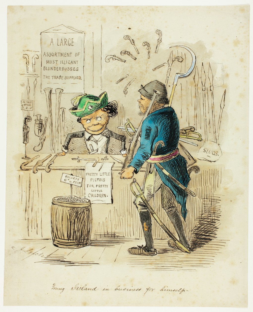 Giovane Irlanda in affari per conto proprio da John Leech