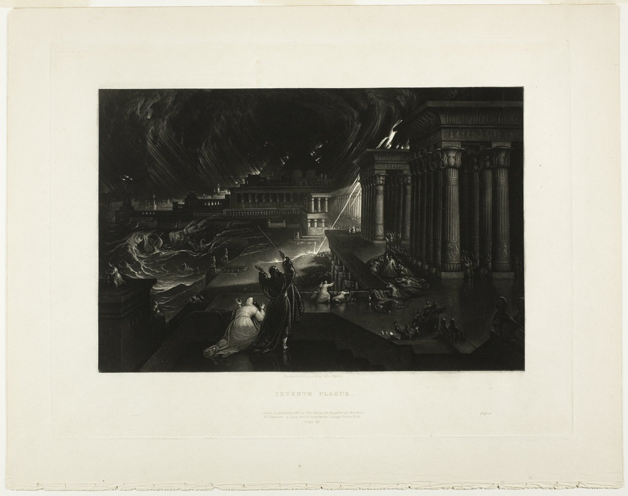 Settima piaga, da Illustrazioni della Bibbia da John Martin