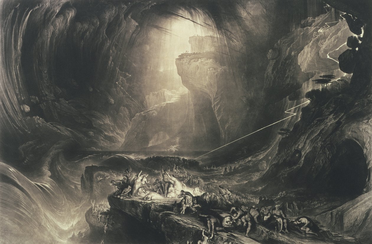 Il diluvio, 1828 da John Martin