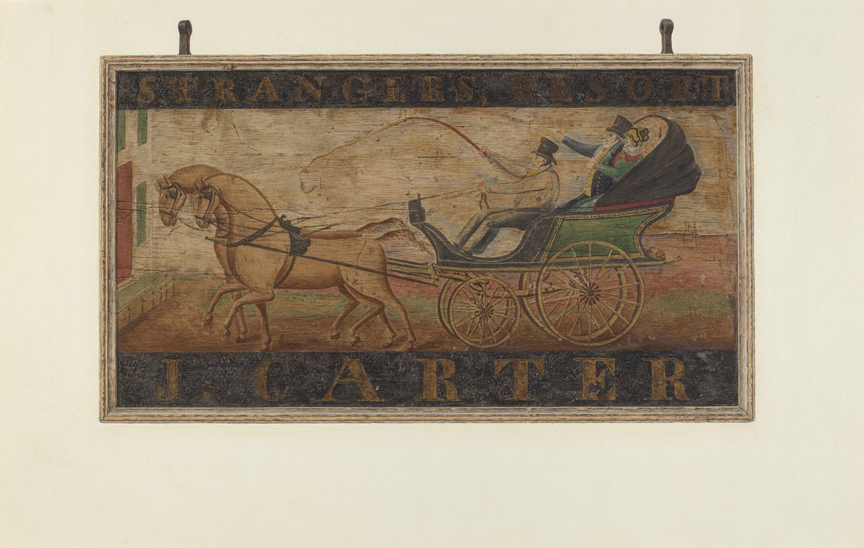 Insegna della locanda: J. Carter verso, 1940 da John Matulis