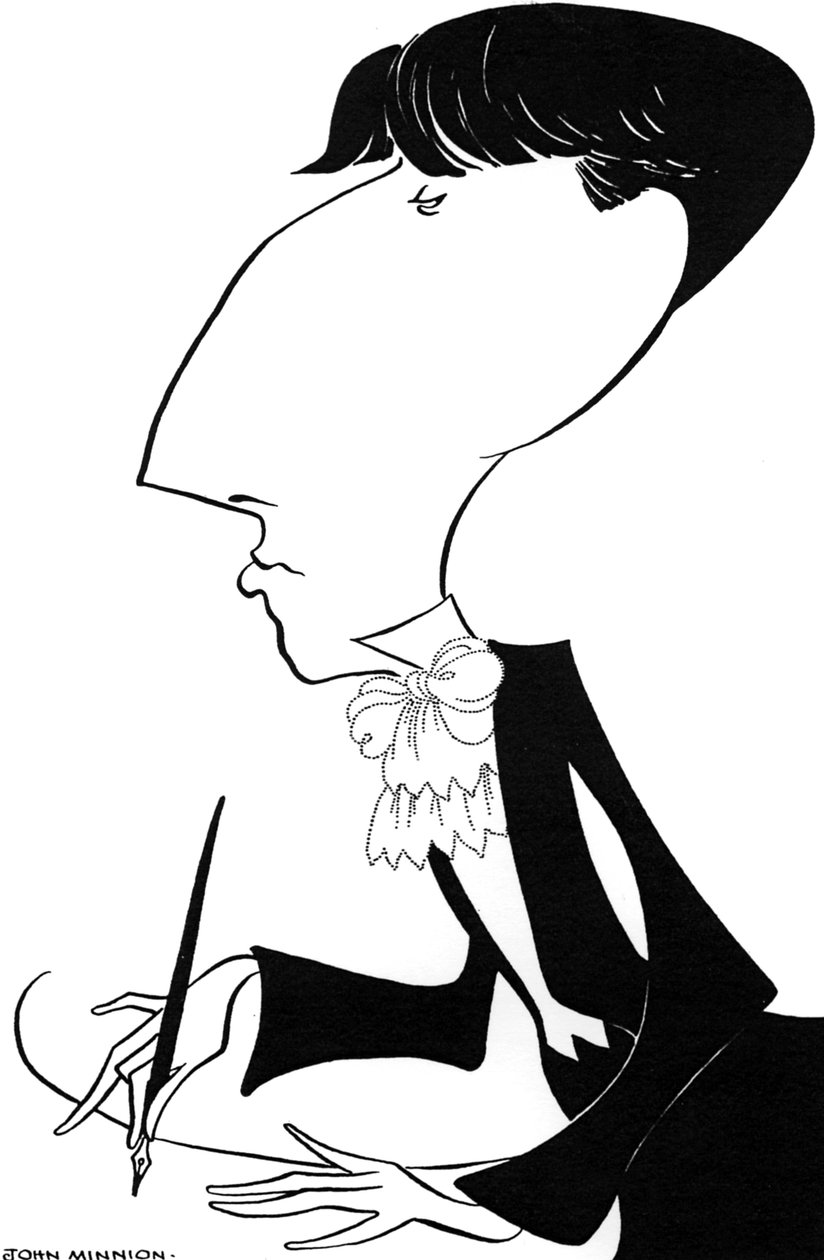 Aubrey Beardsley, caricatura, XX secolo (disegno) da John Minnion