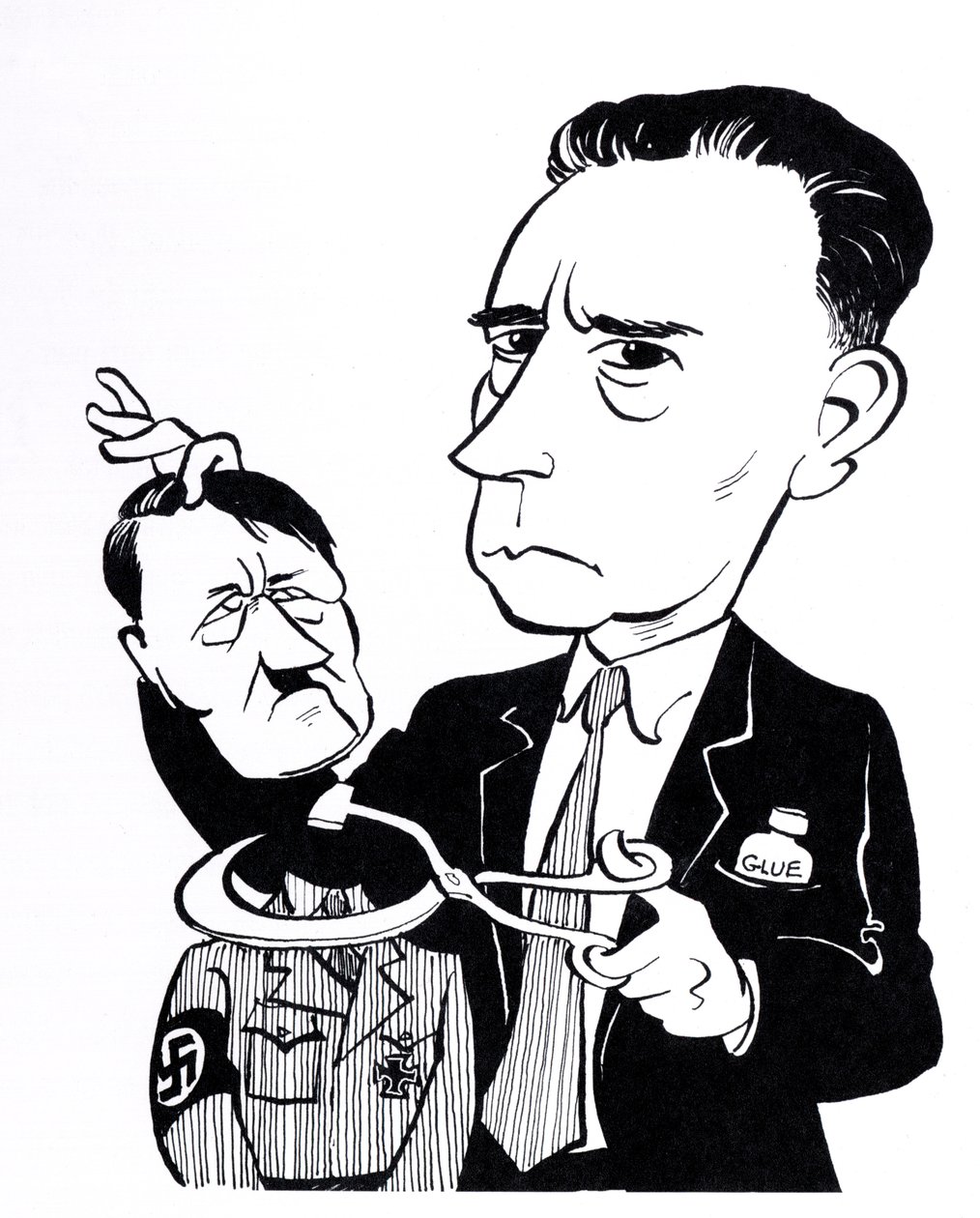 John Heartfield, caricatura con Adolf Hitler da John Minnion