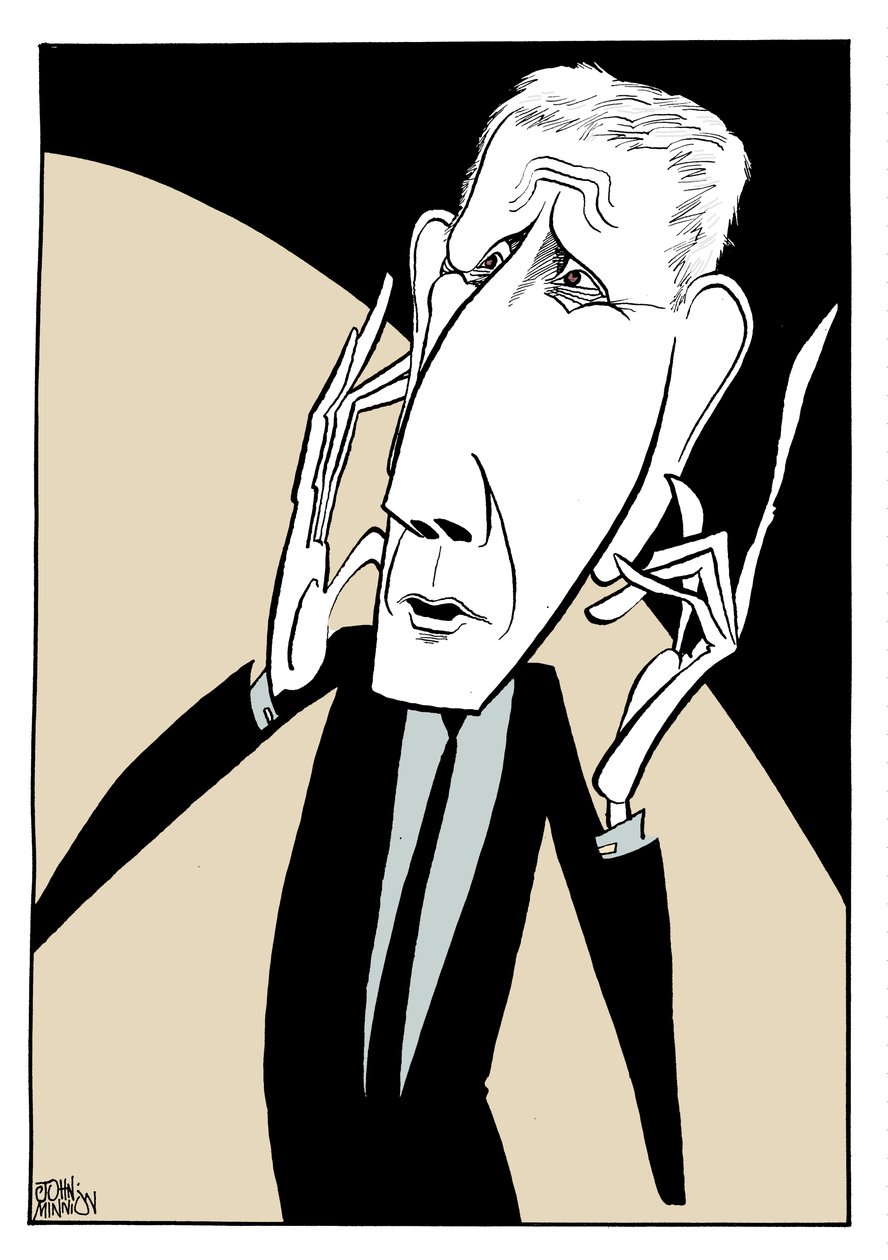 Jonathan Miller - caricature da John Minnion
