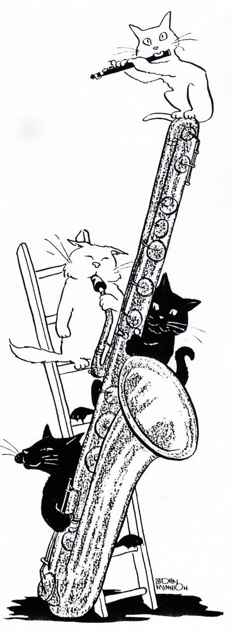 Sassofono e flauto (disegno) da John Minnion
