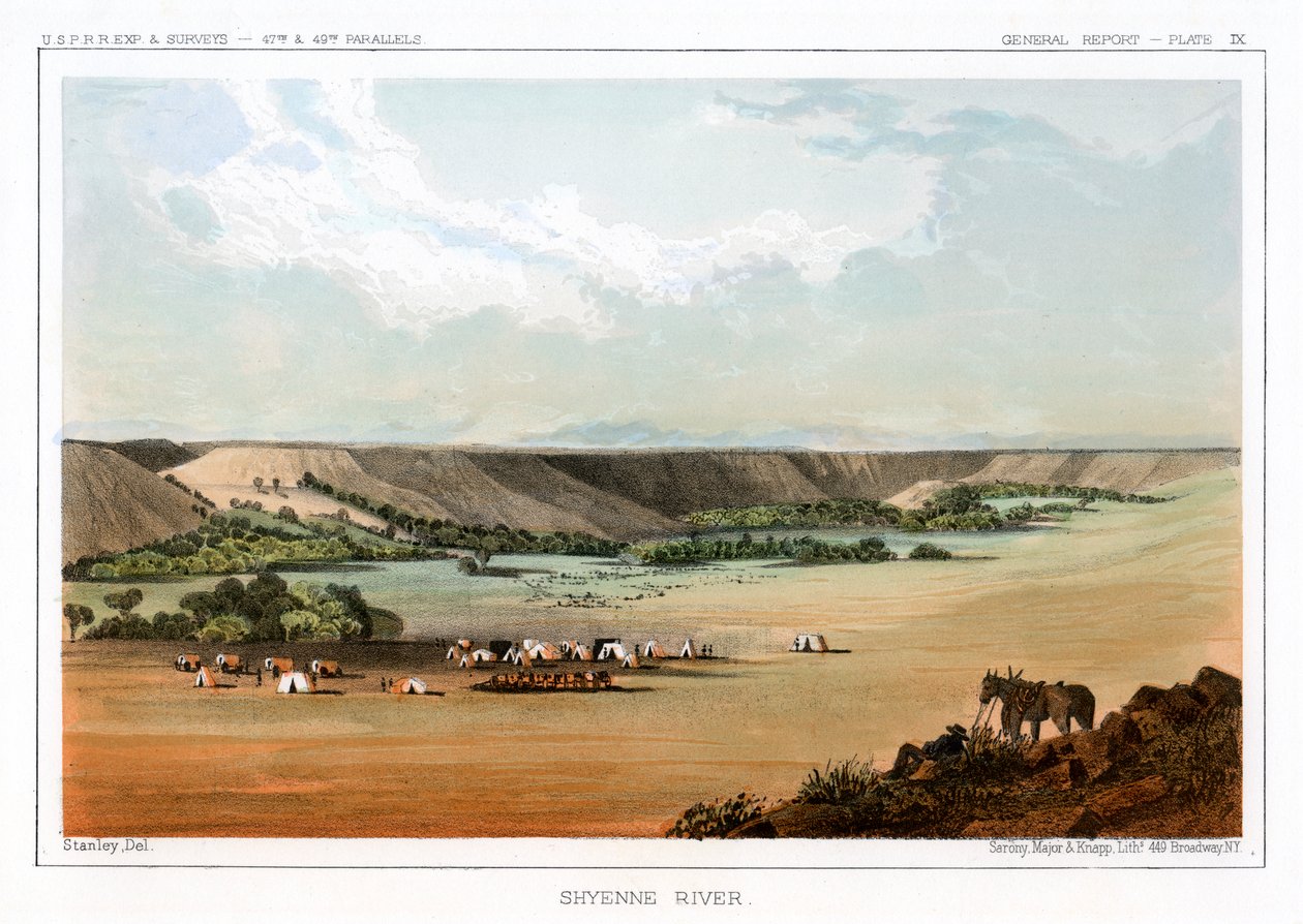 Fiume Cheyenne, USA da John Mix Stanley