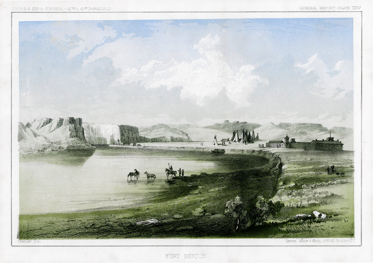 Fort Benton, Montana, USA, 1856 da John Mix Stanley