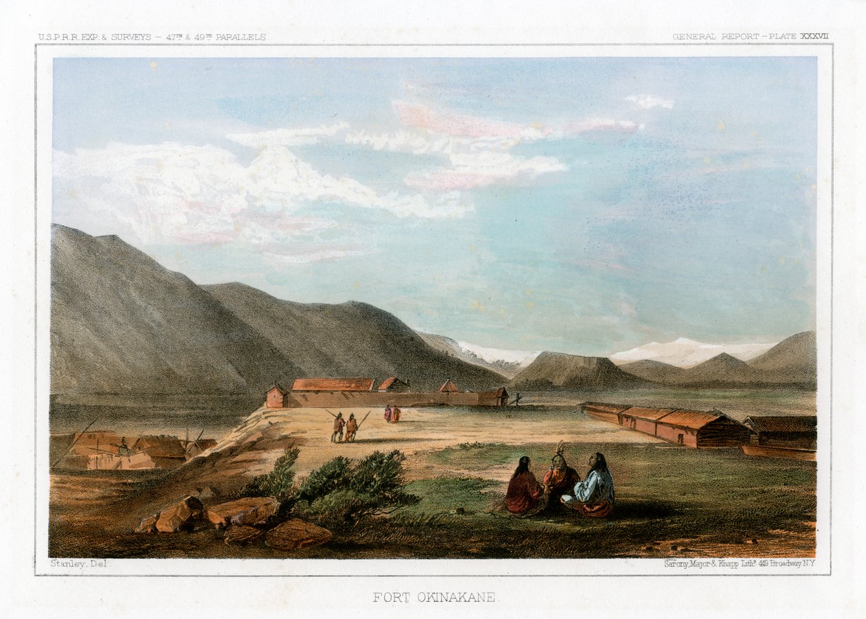 Forte Okinakane, USA, 1856 da John Mix Stanley
