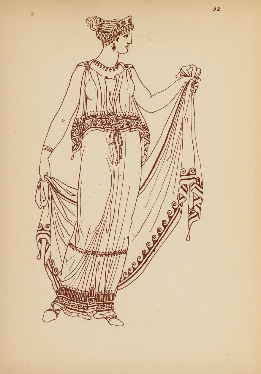 Costume femminile greco antico da John Moyr Smith