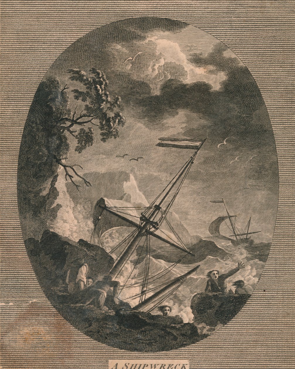 Un naufragio, 1773 da John Pye