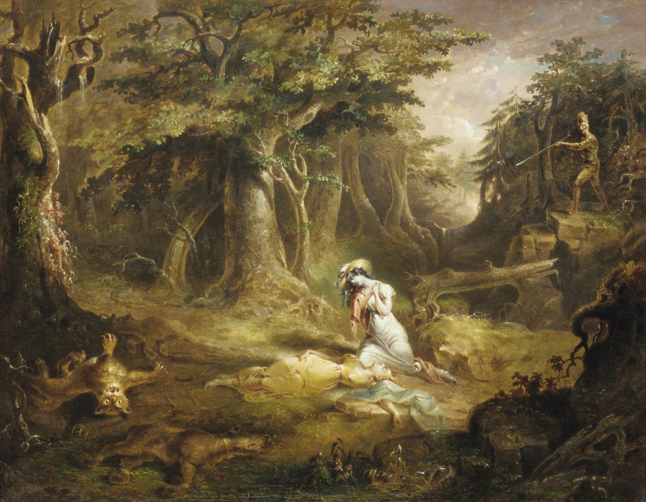 Il salvataggio di Leatherstocking, 1832 da John Quidor
