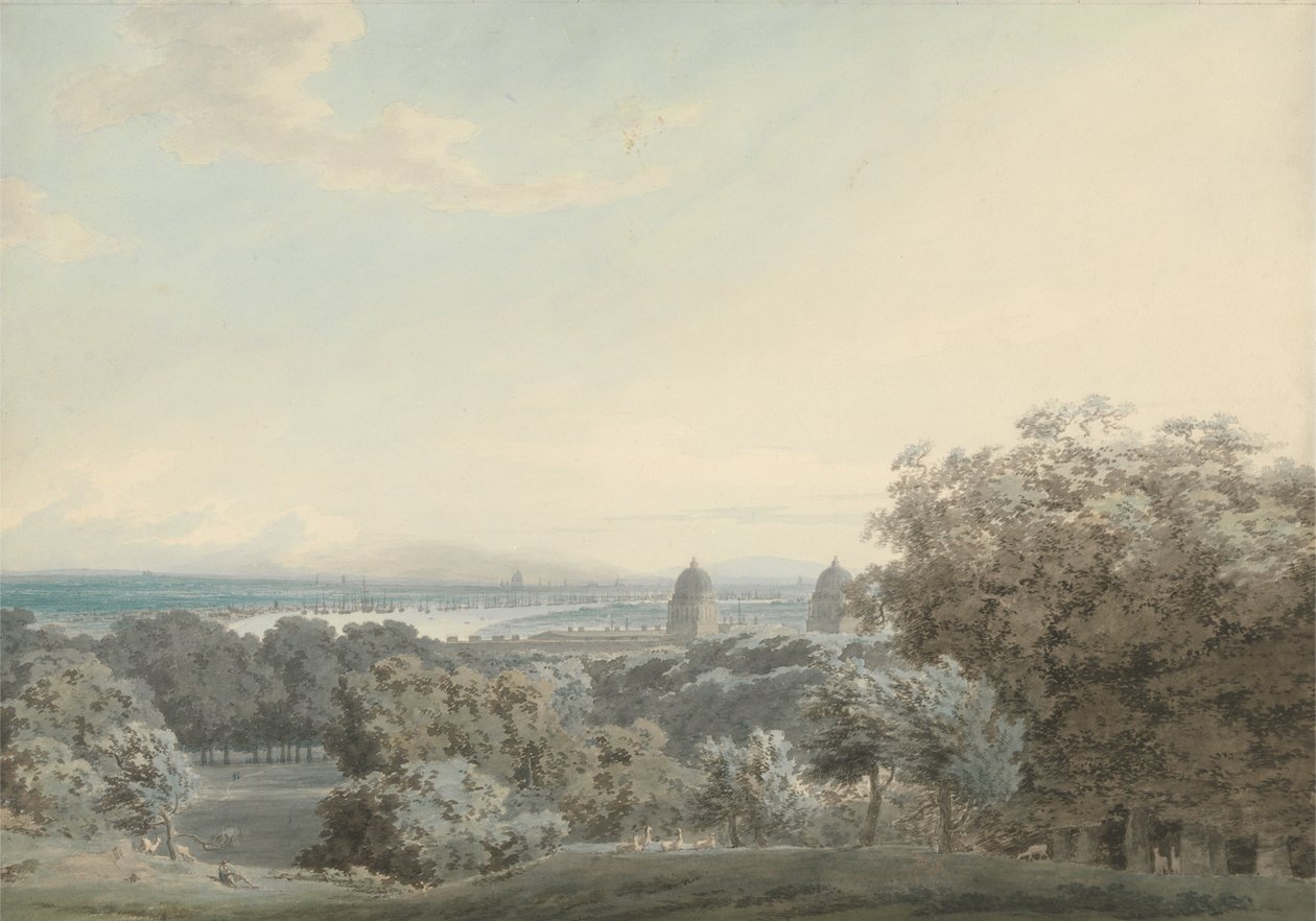 Londra da Greenwich Hill da John Robert Cozens